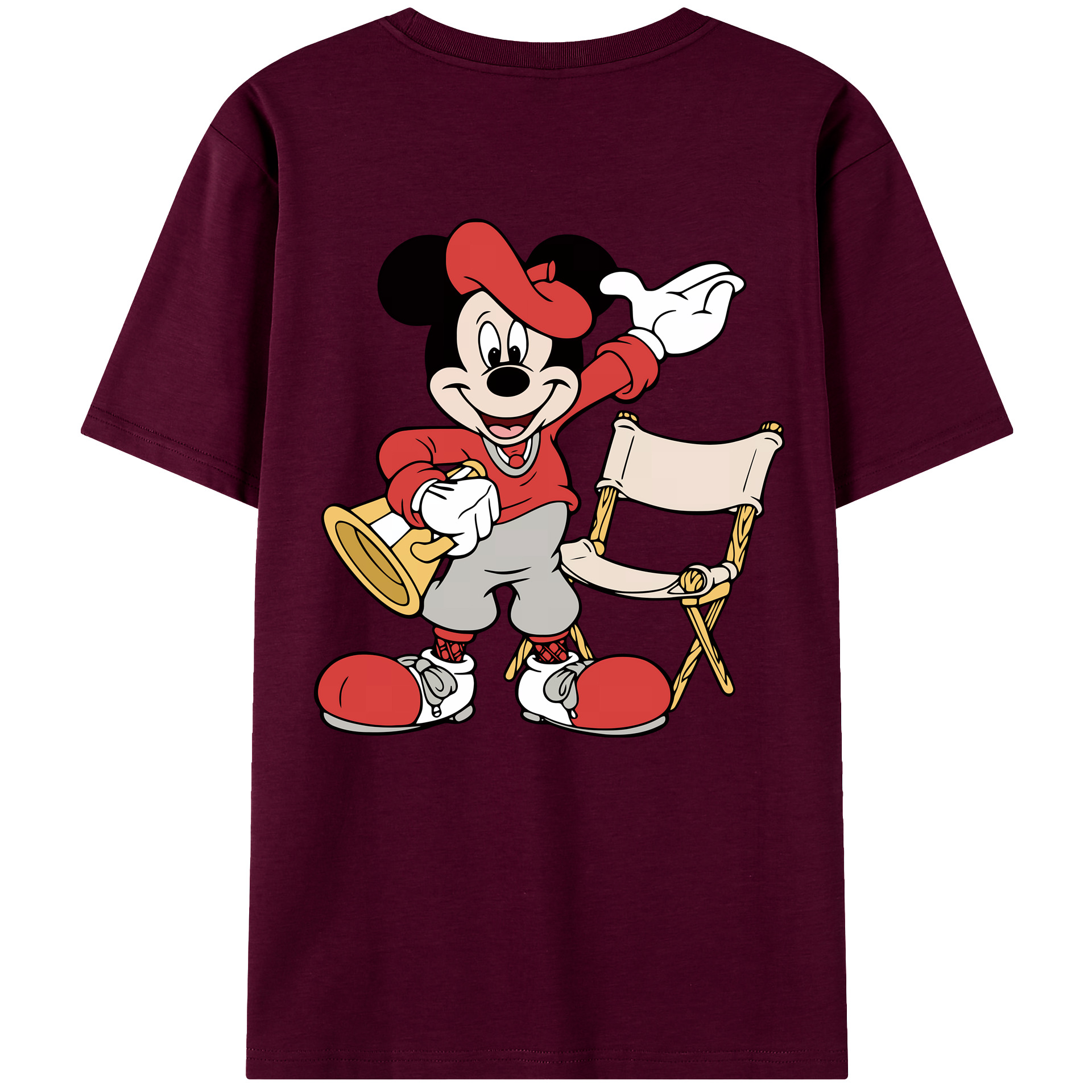 ミッキーマウス Mickey Mouse レディース半袖Tシャツ(バックプリント)